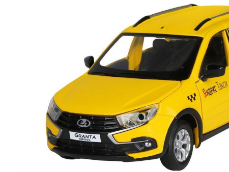 Фото Машина "АВТОПАНОРАМА" Яндекс.Такси LADA GRANTA CROSS, желтый, 1/24, в/к 24,5*12,5*10,5 см | Инномарт