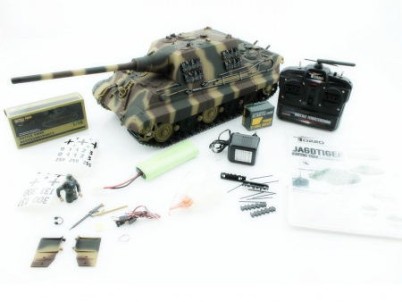 Фото Р/У танк Torro Jagdtiger (Metal Edition) 1/16 2.4G, ВВ-пушка, деревянная коробка | Инномарт