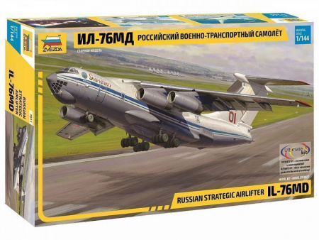 Фото Сборная модель ZVEZDA Военно-транспортный самолёт Ил-76МД, 1/144 | Инномарт