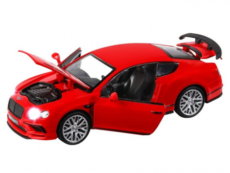 Фото Машина "АВТОПАНОРАМА" Bentley Continental GT Supersports, красный, 1/32, в/к 17,5*12,5*6,5 см | Инномарт