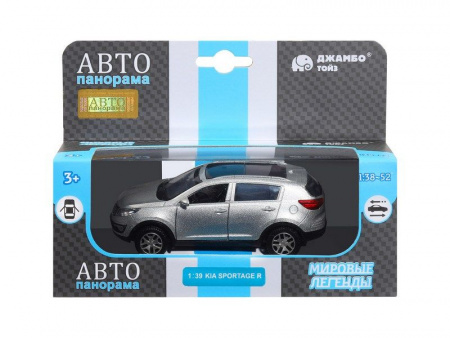 Фото Машина "АВТОПАНОРАМА" KIA SPORTAGE R, серебряный, 1/39, инерция, в/к 17,5*12,5*6,5 см | Инномарт