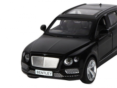 Фото Машина "АВТОПАНОРАМА" Bentley Bentayga, черный, 1/34, свет, звук, инерция, в/к 17,5*13,5*9 см | Инномарт