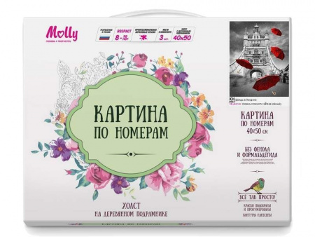 Фото Картина по номерам 40х50 ДОЖДЬ В ЛОНДОНЕ (18 цветов) | Инномарт