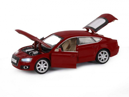 Фото Машина "АВТОПАНОРАМА" Audi A7, красный, 1/24, свет, звук, в/к 24,5*12,5*10,5 см | Инномарт