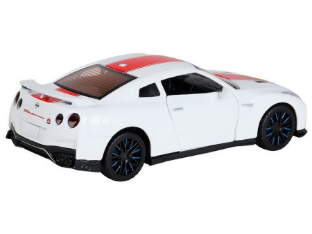 Фото Машина "АВТОПАНОРАМА" Nissan GT-R (R35), 1/32, белый, свет, звук, в/к 18*9*13,5 см | Инномарт