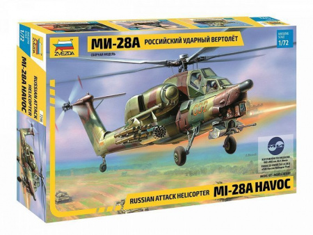 Фото Сборная модель ZVEZDA Российский ударный вертолёт Ми-28А, 1/72 | Инномарт