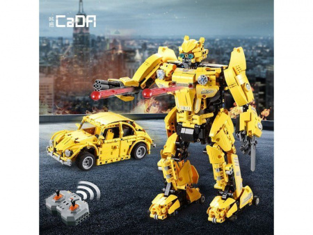 Фото Радиоуправляемый конструктор CaDA 2 в 1 трансформер B127-BeeBot (1124 детали) | Инномарт