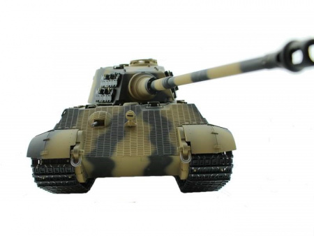 Фото Радиоуправляемый танк Torro King Tiger 1/16 дым (для ИК боя) V3.0 2.4G RTR | Инномарт