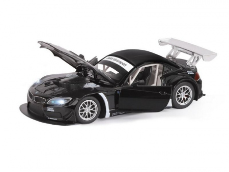 Фото Машина "АВТОПАНОРАМА" BMW Z4 GT3, черный, 1/24, свет, звук, в/к 24,5*12,5*10,5 см | Инномарт