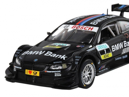 Фото Машина "АВТОПАНОРАМА" BMW M3 DTM, черный, 1/32, свет, звук, инерция, в/к 17,5*13,5*9 см | Инномарт