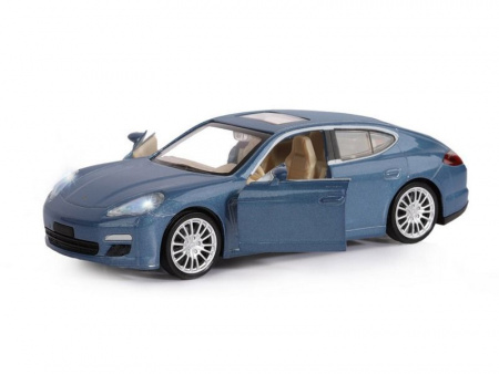 Фото Машина "АВТОПАНОРАМА" Porsche Panamera S, синий, 1/32, свет, звук, инерция, в/к 17,5*13,5*9 см | Инномарт