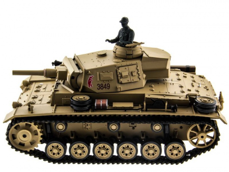 Фото Р/У танк Heng Long 1/16 Panzerkampfwagen III (Германия) 2.4G RTR PRO песочный | Инномарт