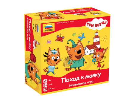 Фото Настольная игра ZVEZDA "Три кота. Поход к маяку.", детская | Инномарт