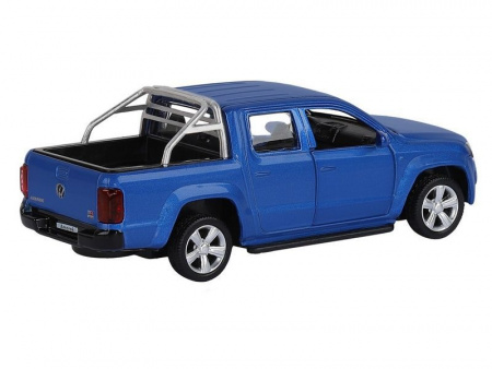 Фото Машина "АВТОПАНОРАМА" Volkswagen Amarok, синий, 1/46, инерция, откр. двери, в/к 17,5*12,5*6,5 см | Инномарт