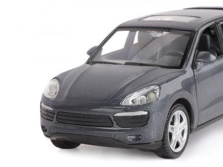Фото Машина "АВТОПАНОРАМА" Porsche Cayenne S, серый, 1/32, свет, звук, инерция, в/к 17,5*13,5*9 см | Инномарт