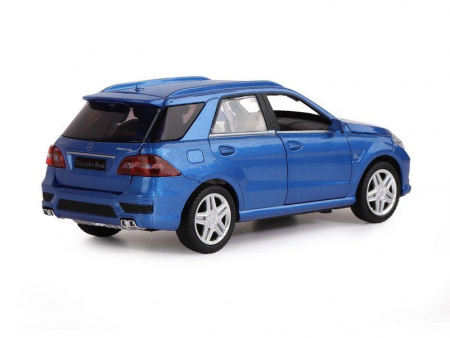 Фото Машина "АВТОПАНОРАМА" Mercedes-Benz ML63 AMG, синий, 1/32, свет, звук, инерция, в/к 17,5*13,5*9 см | Инномарт