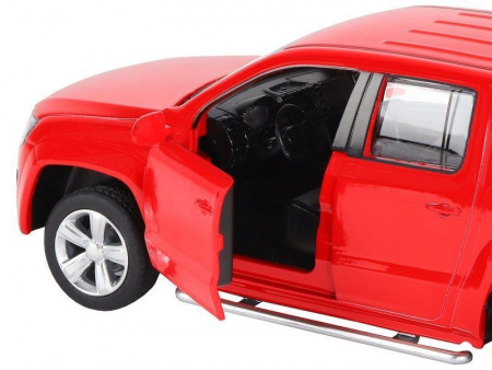 Фото Машина "АВТОПАНОРАМА" Volkswagen Amarok, красный, 1/30, свет, звук, инерция, в/к 20*10*11 см | Инномарт
