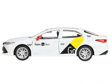 Фото Машина "АВТОПАНОРАМА" Яндекс GO Toyota Camry, 1/43, белый, инерция, откр. двери, 17,5*12,5*6,5 см | Инномарт