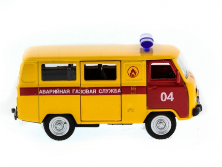 Фото Машина "АВТОПАНОРАМА" инерц. УАЗ (аварийная) 1/50, в/к 12*7*5,5 см | Инномарт