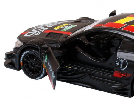 Фото Машина "АВТОПАНОРАМА" Mercedes-AMG C 63 DTM, черный, 1/42, инерция, откр двери, в/к 17,5*12,5*6,5 | Инномарт