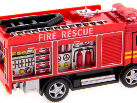 Фото Машина Kinsmart Пожарная машина Rescue Fire Engine инерция (1/12шт.) б/к | Инномарт
