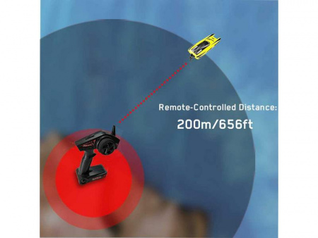 Фото Радиоуправляемый катамаран Volantex RC ATOMIC 700 желтый Brushless 2.4G LiPo RTR | Инномарт