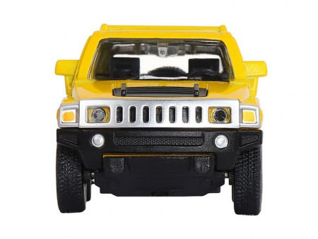 Фото Машина "АВТОПАНОРАМА" Hummer H3, желтый, 1/43, инерция, в/к 17,5*12,5*6,5 см | Инномарт