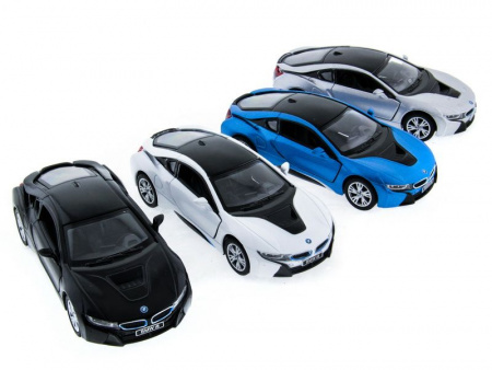 Фото Машина Kinsmart BMW i8 инерция (1/12шт.) 1:36 б/к | Инномарт