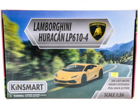 Фото Машина Kinsmart Lamborghini Huracan инерция (1/12шт.) 1:36 б/к | Инномарт