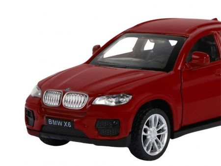Фото Машина "АВТОПАНОРАМА" BMW X6, красный, 1/43, инерция, в/к 17,5*12,5*6,5 см | Инномарт