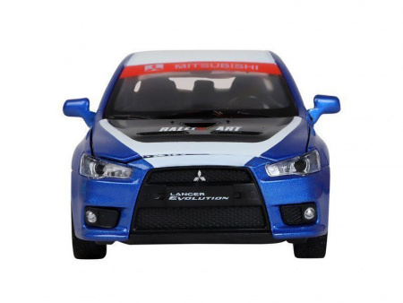 Фото Машина "АВТОПАНОРАМА" Mitsubishi Lancer Evolution, 1/32, синий, свет, звук, в/к 18*9*13,5 см | Инномарт