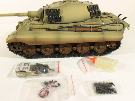 Фото Р/У танк Torro King Tiger (башня Henschel) 1/16 2.4G, ИК-пушка, деревянная коробка | Инномарт