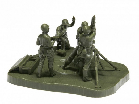 Фото Сборные солдатики ZVEZDA Советский 120-мм миномёт с расчётом, 1/72 | Инномарт