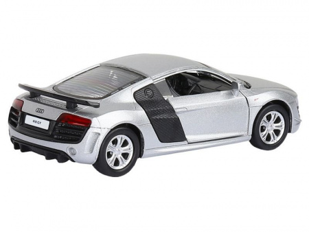 Фото Машина "АВТОПАНОРАМА" Audi R8 GT, серебро, 1/43, инерция, в/к 17,5*12,5*6,5 см | Инномарт