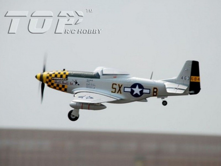 Фото Радиоуправляемый самолет Top RC P-51D желтый 750мм 2.4G 4-ch LiPo RTF | Инномарт