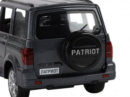 Фото Машина "АВТОПАНОРАМА" УАЗ "PATRIOT", темно-серый металлик, 1/26, свет, звук, в/к 24,5*12,5*10,5 см | Инномарт