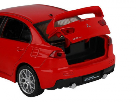 Фото Машина "АВТОПАНОРАМА" Mitsubishi Lancer Evolution, 1/32, красный, свет, звук, в/к 17,5*12,5*6,5 см | Инномарт
