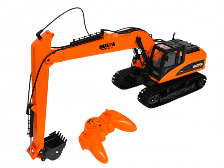 Фото Радиоуправляемый экскаватор HUI NA TOYS, длиннорукий, оранжевый 2.4G 15CH 1/14 RTR | Инномарт