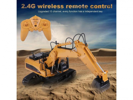 Фото Радиоуправляемый экскаватор HUI NA TOYS 2.4G 15CH 1/16 RTR | Инномарт