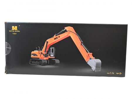 Фото Радиоуправляемый экскаватор HUI NA TOYS, длиннорукий, оранжевый 2.4G 15CH 1/14 RTR | Инномарт