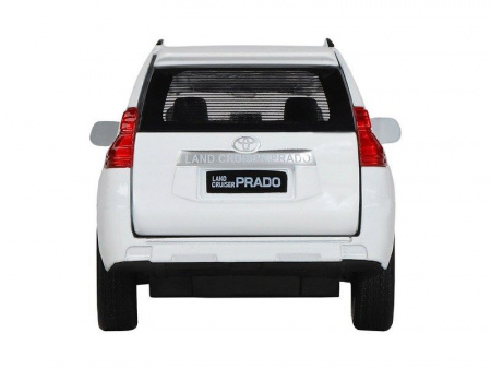 Фото Машина "АВТОПАНОРАМА" Land Cruiser Prado, белый, 1/32, свет, звук, инерция, в/к 17,5*13,5*9 см | Инномарт