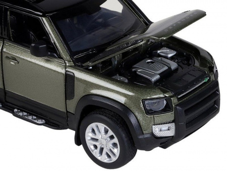 Фото Машина "АВТОПАНОРАМА" Land Rover Defender 110, 1/32, зеленый, свет, звук, в/к 17,5*13,5*9 см | Инномарт