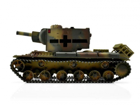 Фото Радиоуправляемый танк Torro KV-2 1/16 ВВ-пушка, дым, зеленый V3.0 2.4G RTR | Инномарт