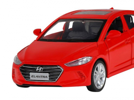 Фото Машина "АВТОПАНОРАМА" HYUNDAI ELANTRA, красный, 1/40, инерция, в/к 17,5*12,5*6,5 см | Инномарт