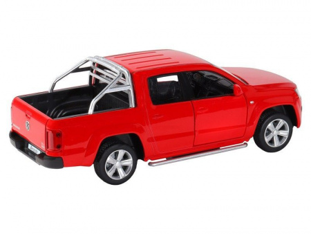 Фото Машина "АВТОПАНОРАМА" Volkswagen Amarok, красный, 1/30, свет, звук, инерция, в/к 20*10*11 см | Инномарт