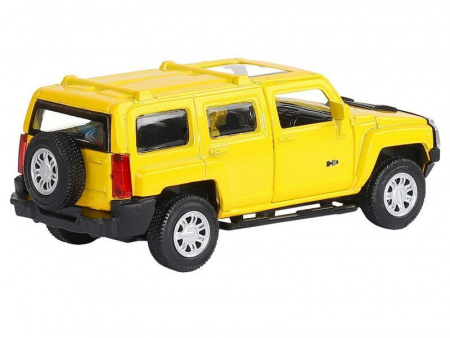 Фото Машина "АВТОПАНОРАМА" Hummer H3, желтый, 1/43, инерция, в/к 17,5*12,5*6,5 см | Инномарт