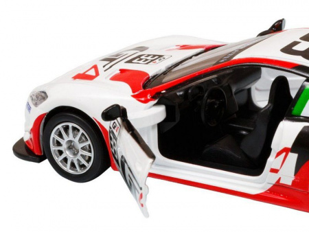 Фото Машина "АВТОПАНОРАМА" Maserati Gran Turismo MC GT4, белый, 1/43, откр. двери, в/к 17,5*12,5*6,5 см | Инномарт