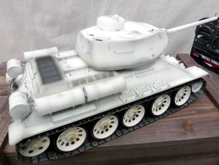 Фото Р/У танк Taigen 1/16 T34-85 (СССР) (для ИК танкового боя) V3 2.4G (зимний) | Инномарт