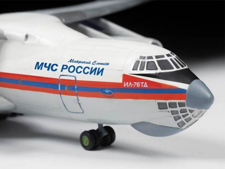 Фото Сборная модель ZVEZDA Российский транспортно-десантный самолет Ил-76 ТД МЧС России, 1/144 | Инномарт