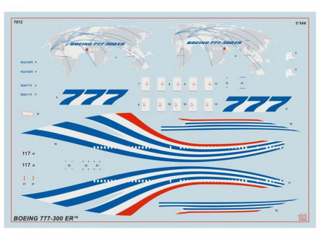 Фото Сборная модель ZVEZDA Пассажирский авиалайнер Боинг 777-300 ER, 1/144 | Инномарт
